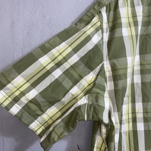 Duluth Trading Co. Men's Green Plaid Button Down Short Sleeve Shirt Sz 2XL-T - Picture 4 of 8